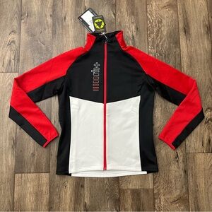 Zerorh +Full Zip Jersey ski jacket Men’s Size S Black Red White